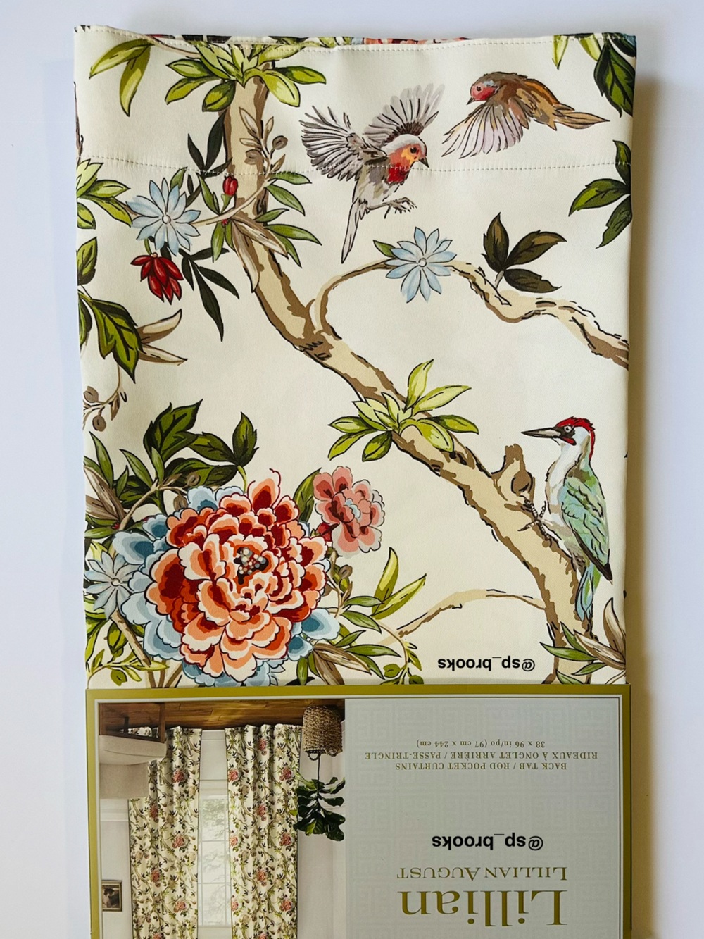 🎁2PC Lillian August Back Tab Rod Pocket Curtains - 36” x 96” - Multi - Picture 12 of 12